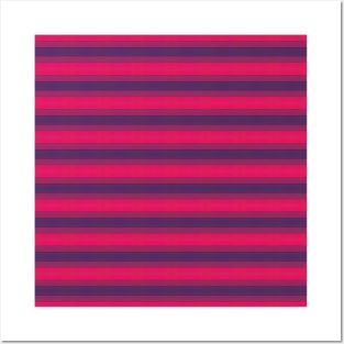 Pink and Purple Stripe Pattern Posters and Art